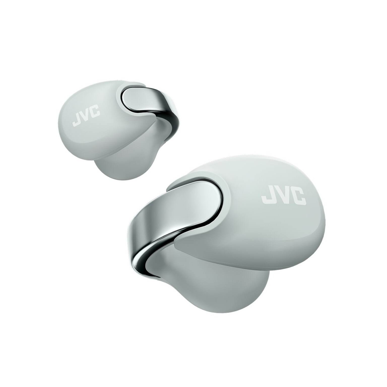 JVC Nearphones Wireless Open-Ear Earbuds, Bluetooth, Ice Grey (HANP1TH)
