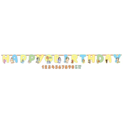 Party City Bluey Add-An-Age Birthday Banner (AM123068-NS)