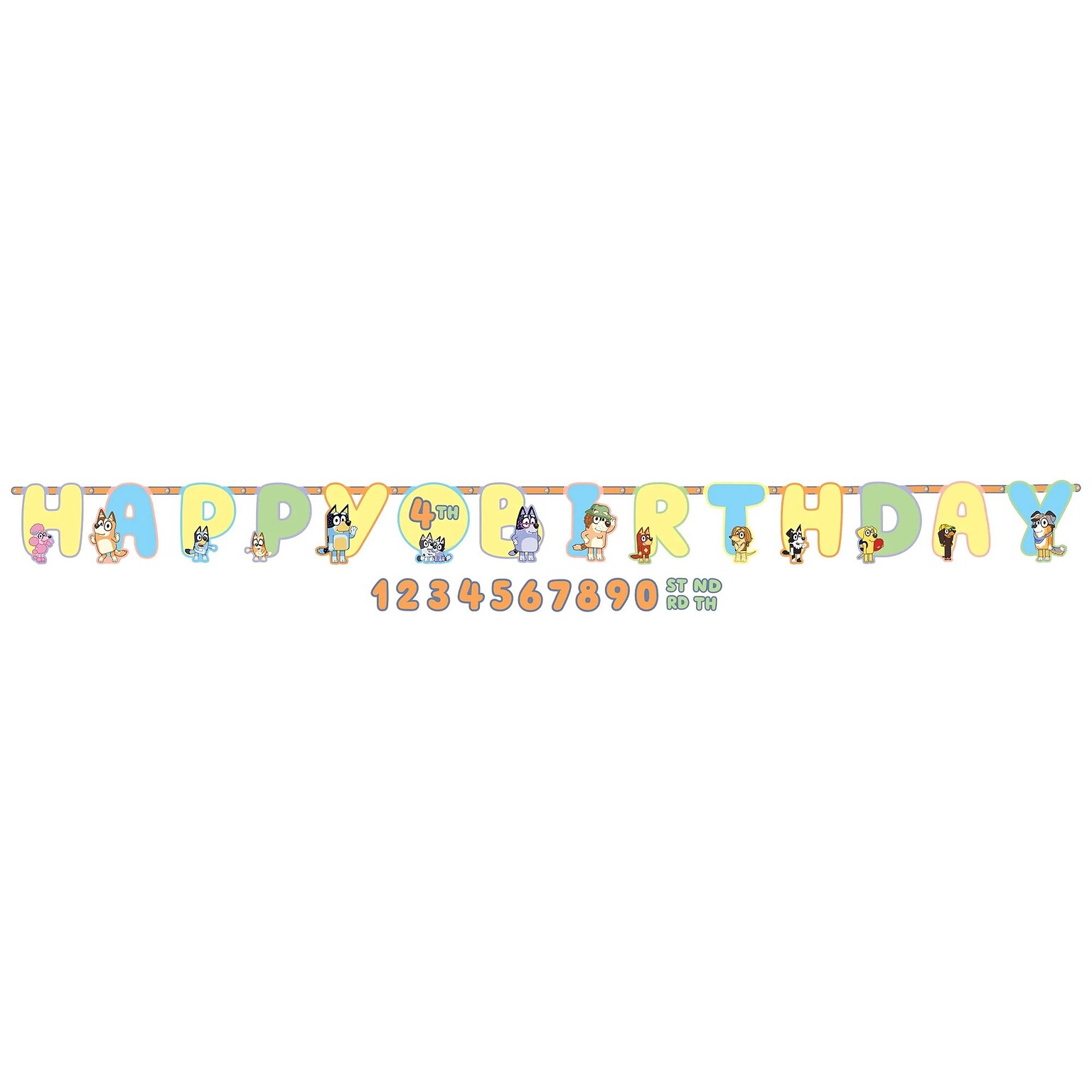 Party City Bluey Add-An-Age Birthday Banner (AM123068-NS)