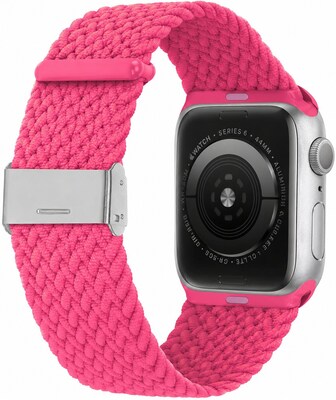 LAX Nylon Braided Band for Apple Watch, Flamingo Pink