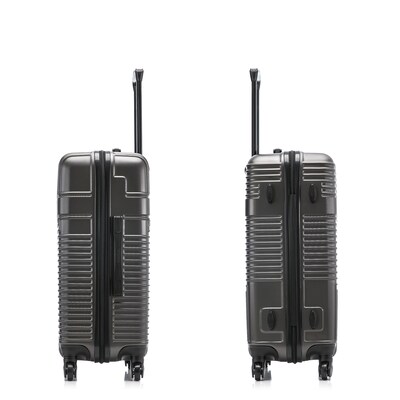 InUSA Resilience 25.59" Hardside Suitcase, 4-Wheeled Spinner, TSA Checkpoint Friendly, Coal (IURES00M-COA)