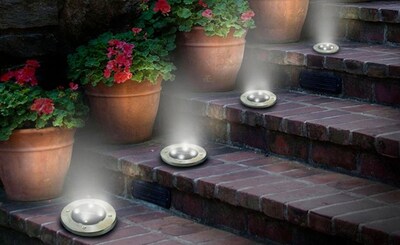 SunSpots Solar LED Disc Lights - 4 pk