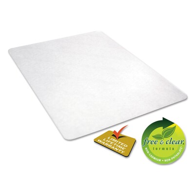 Alera® Hard Floor Chair Mat, 46" x 60'', Clear Vinyl (CM2E442FALEPL)