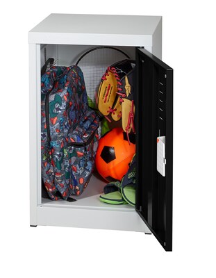 AdirOffice 24H Single Tier Black Storage Locker (ADI629-02-BLK-DL)