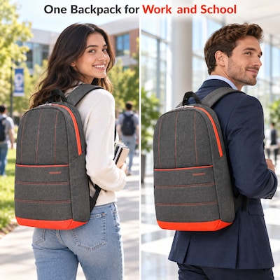 Vangoddy Grove Laptop Backpack, Medium, Orange (NBKLEA593)
