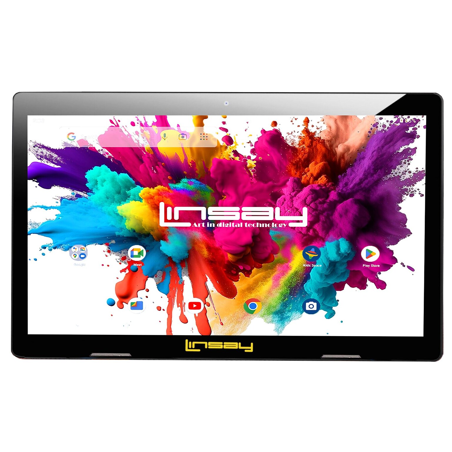 Linsay Octa Core 10.1 Tablet, 4GB RAM, 128GB Storage, Android 13, Bundled with POP Holder and Stylus Pen