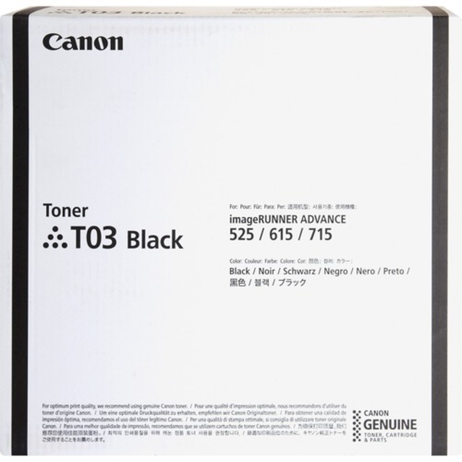 Canon T03 Black Standard Yield Toner Cartridge (2725C001AA)