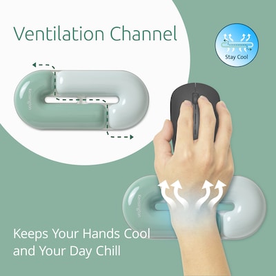Kensington Duo Gel Non-Skid Gaming Wrist Rests, Green (K62829WW)