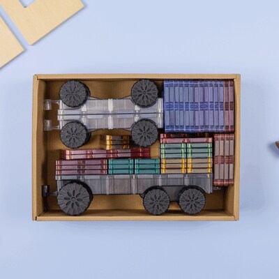 Connetix Magnetic Tiles Pastel Transport Pack, 50 Pieces (CNTP00050TR)