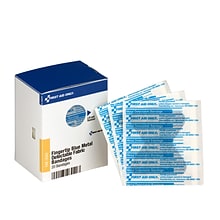 First Aid Only SmartCompliance 1.75 x 2 Fingertip Metal Detectable Bandages, 20/Box (FAE-3040)