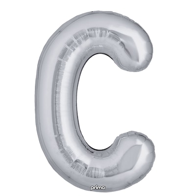 Party City (Air-Filled) 16 C Foil Balloon, Silver, 2/Pack (AM60050267-18)