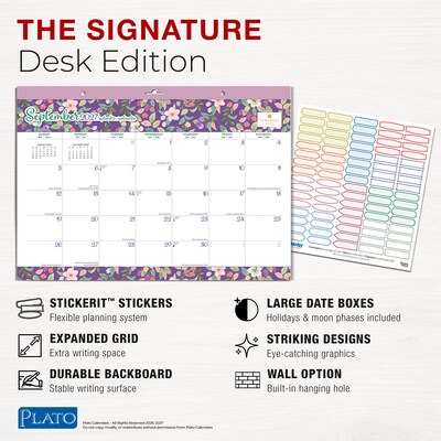 2027 BrownTrout House of Turnowsky 15.5" x 11" Monthly Desk Pad Calendar, Assorted Colors (9798330713431)