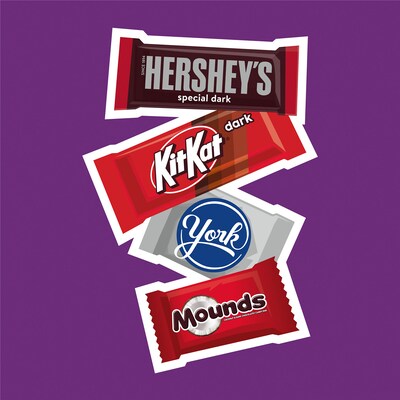 Hershey Dark Chocolate Lovers Snack Size Assorted Dark Chocolate Candy Party Pack, 23.9 oz. (HEC99995)