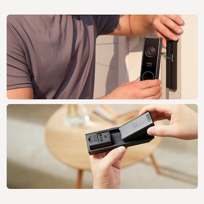 Eufy Outdoor Wireless Video Doorbell, Black (T8214111)