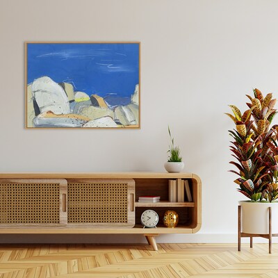 Amanti Art Joshua Tree Boulders by Jan Weiss Framed Canvas Wall Art Print, 42 x 32 (A42677747997)