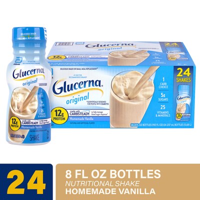Glucerna Original Vanilla Nutritional Shake, 8 oz., 24/Pack (220-02619)