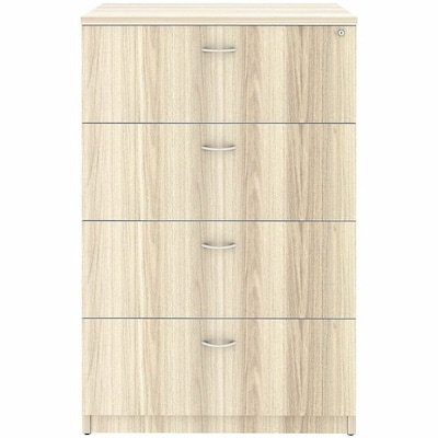 Lorell Essentials 4-Drawer Lateral File, Letter/Legal Size, Modern Elm (LLR66336)