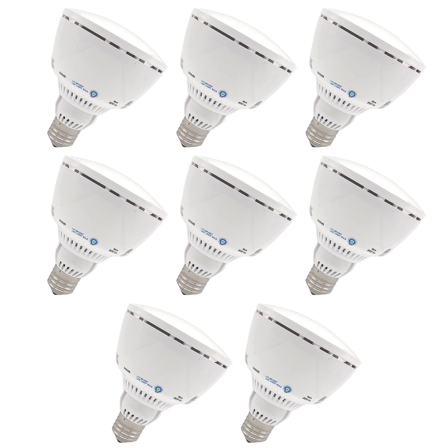 Viribright 9.5W Warm White LED Flood & Spot Bulb, 8/Pack (750081-8)