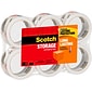 Scotch Long Lasting Storage Packing Tape, 1.88" x 54.6 yds., Clear, 6/Pack (3650-6)