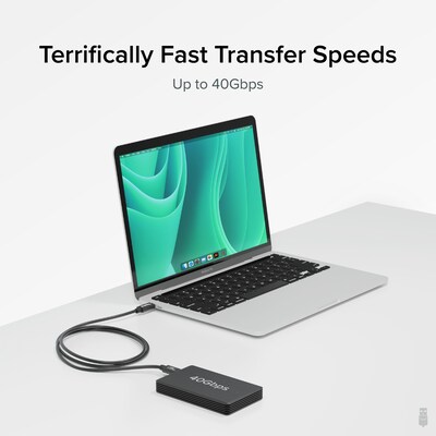 PLUGABLE USB4 EPR 3.3' Cable, 240W, Black (USB4-240W-1M)