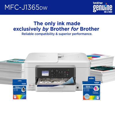 Brother INKvestment MFC-J1365DW Wireless Color All-In-One Inkjet Printer, Best for Home Office