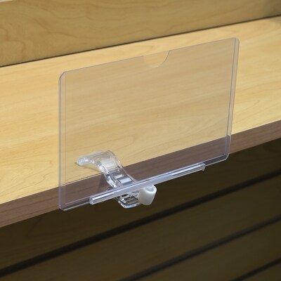 Global Printed Products Card Holder, 3.5" x 5.5", Clear Plastic, 3/Pack (CLIP-35X55)