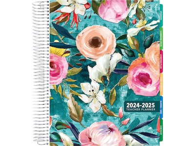 2024-2025 Global Printed Products Spring Floral 8.5 x 11 Academic Weekly & Monthly Teacher Planner