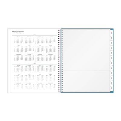 2025-2026 Blue Sky Ditsy Dapple 8.5" x 11" Academic Year Weekly & Monthly Planner, Plastic Cover, Multicolored (132002-A26)
