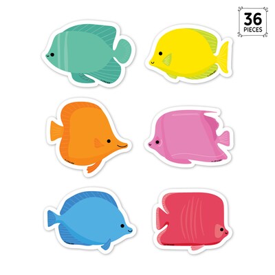 Creative Teaching Press Sea Friends School of Fish Designer Cut-Outs, 36/Pack, 3 Packs/Bundle (CTP11058-3)