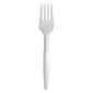 Dixie Plastic Fork 6", Medium-Weight, White, 1000/Pack (PFM21)