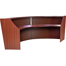 Regency Marque 124.5W Curved Reception Desk Workstation, Cherry (77292CH)
