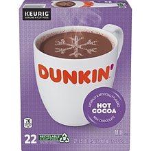 Dunkin Milk Chocolate Hot Cocoa, 0.51 oz. Keurig® K-Cup® Pods, 22/Box (611247377215)