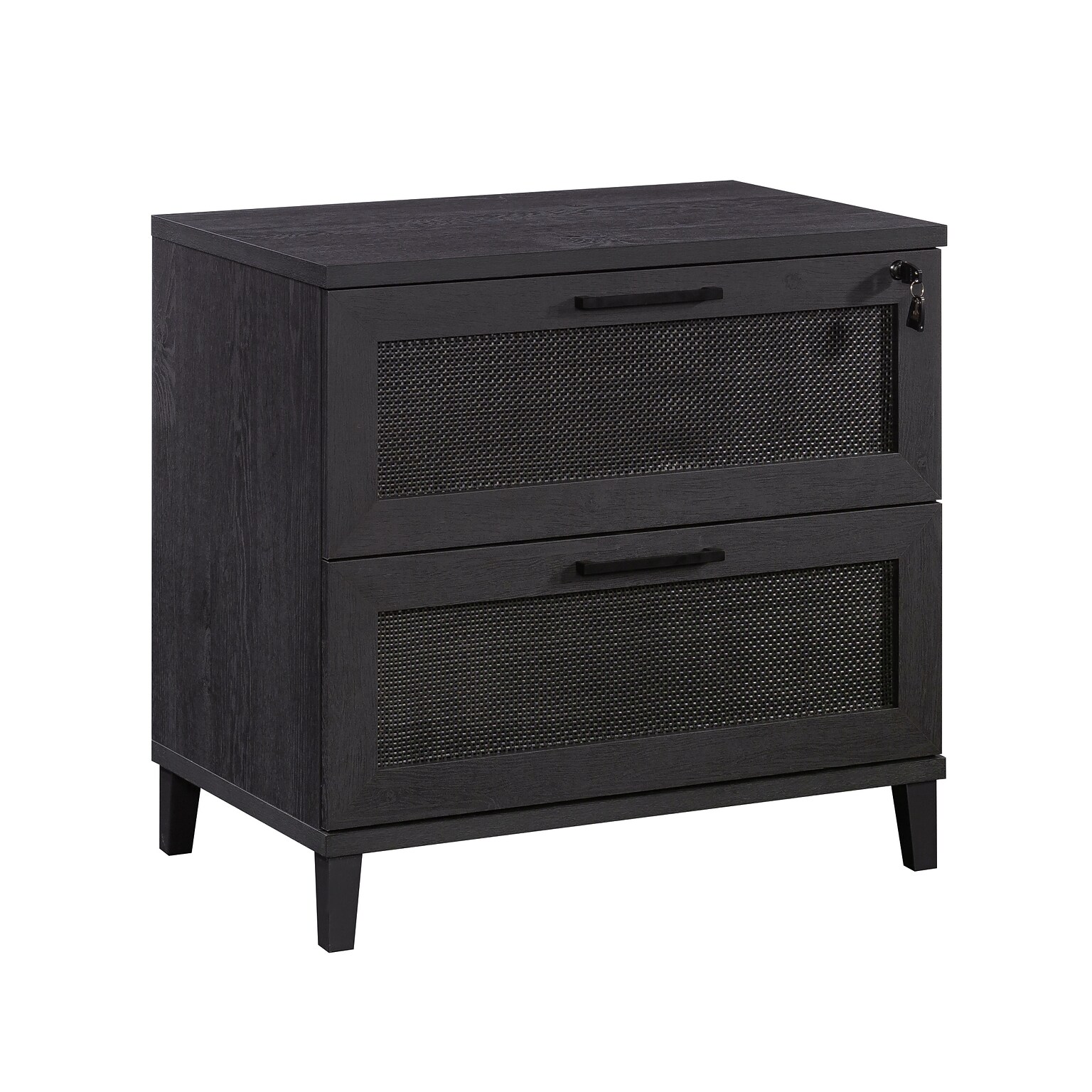 Sauder Tiffin Line Commercial 2-Drawer Lateral File Cabinet, Letter/Legal Size, Lockable, 31W x 20D, Raven Oak (433269)