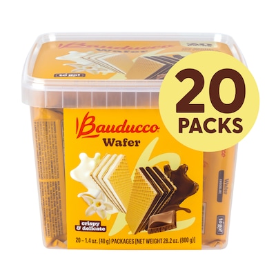 Bauducco Wafer Variety Pack, 1.4 oz., 20/Pack (220-02904)
