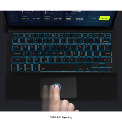 SaharaCase Navigate Series Keyboard Case with Track Pad for Microsoft Surface Pro 12", Scorpion Black (TB00483)