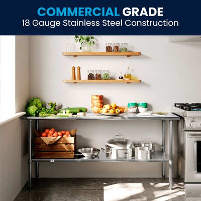 Flash Furniture Prep Table, 72"W x 30"D (NHWT3072)