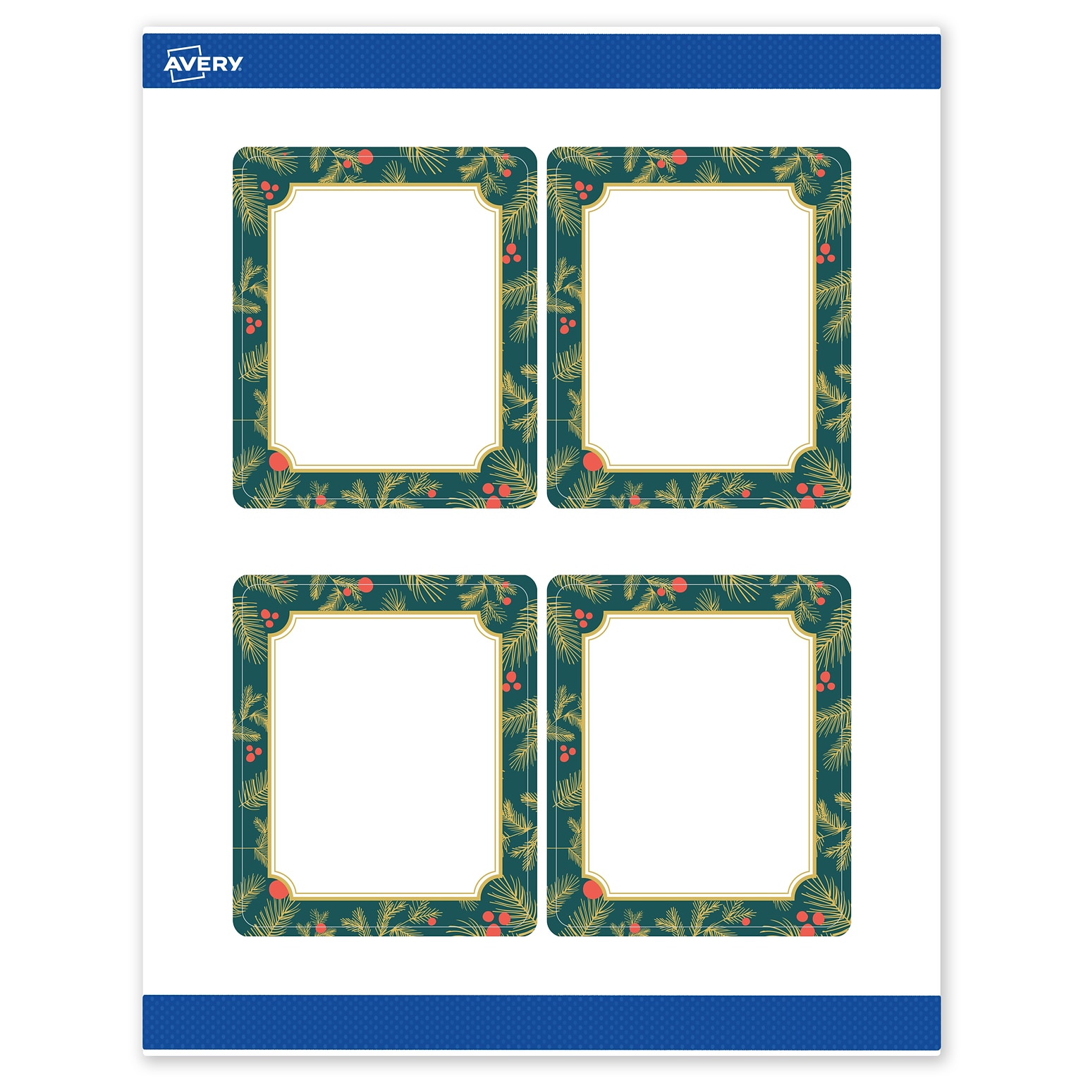 Avery Rectangle Multipurpose Labels, 4 x 3-1/3, White, 40/Pack (19479370489)