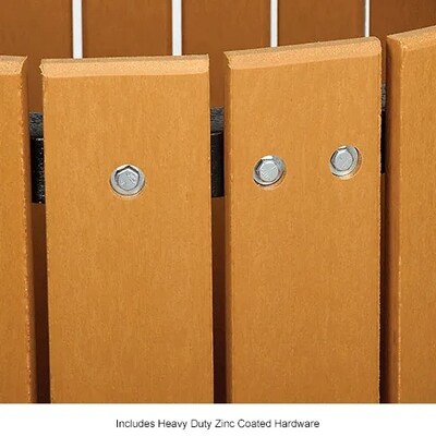 Global Industrial Recycled Plastic Round Trash Can w/ Liner, 32 Gallon, Cedar (641323CD)