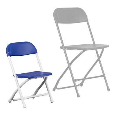 Flash Furniture Plastic Kids Folding Chair, Blue, 2 Pieces (2YKIDBL)