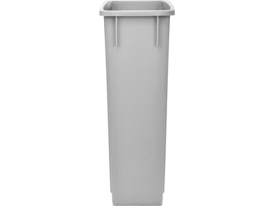 Alpine Industries Plastic Trash Can, 23 Gallon, Gray, 6/Pack (ALP477-GRY-6PK)