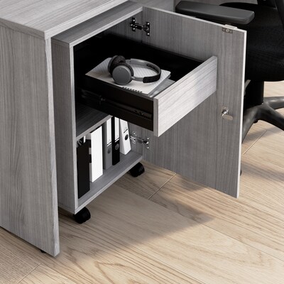 Bush Business Furniture Assure 26"H Storage Cabinet, Platinum Gray (AUS116PGSU)