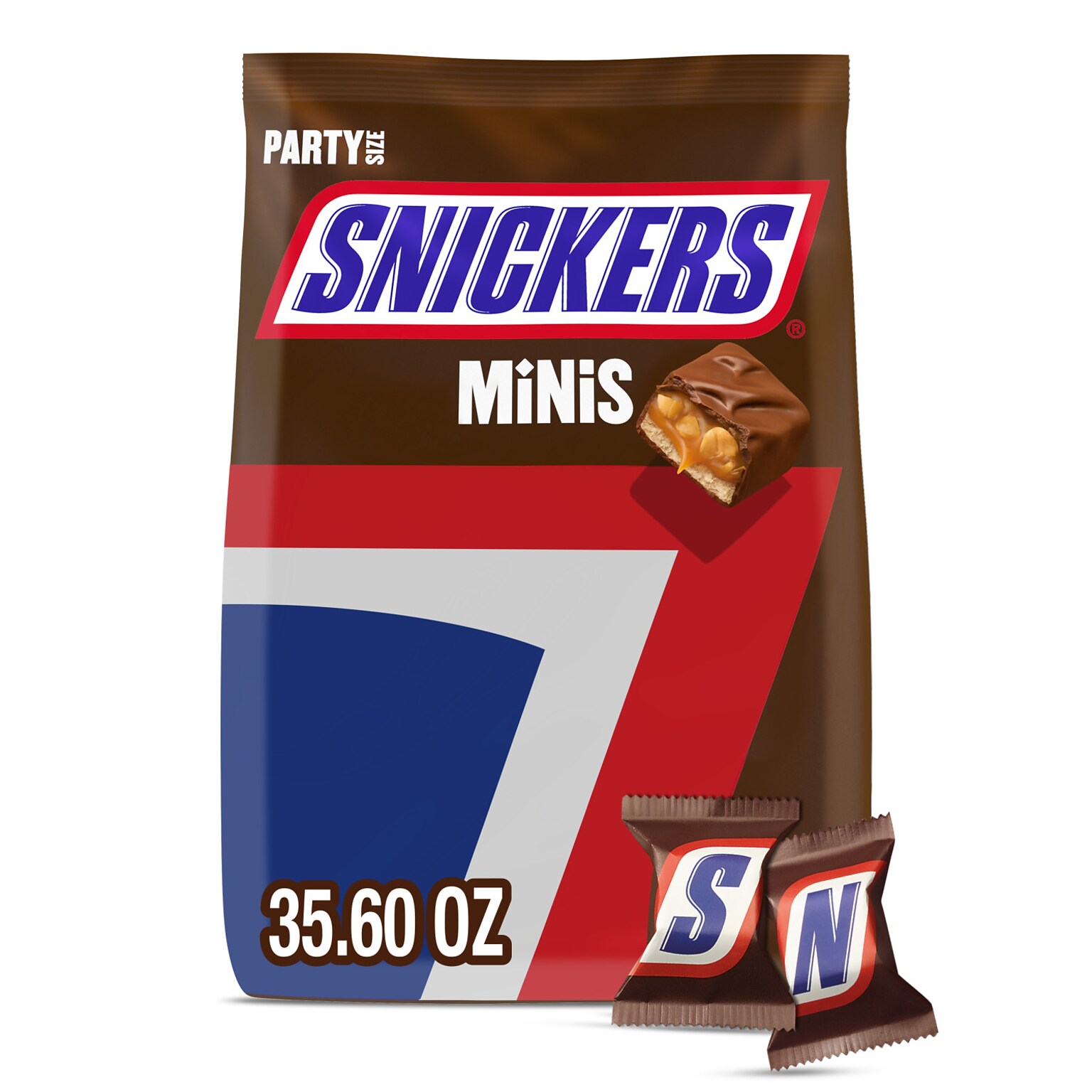 Snickers Minis Milk Chocolate Candy Bar, 35.6 oz., 2/Bag (MMM21024)