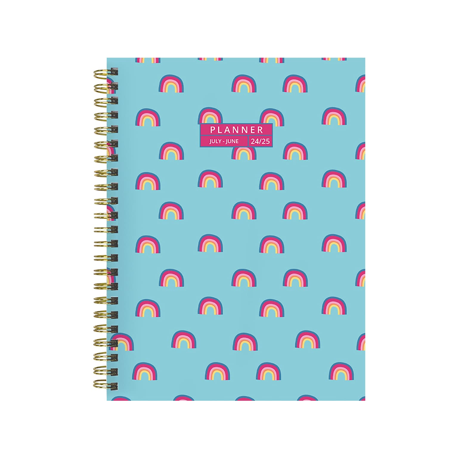 2024-2025 TF Publishing Cali Girl Collection Blue Sky Rainbows 6 x 8 Academic Weekly & Monthly Planner, Paperboard Cover