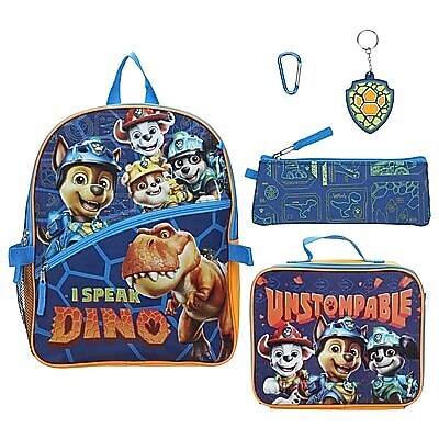 Bioworld Kids 5-Piece Paw Patrol Backpack Set, Large (B1BAE3WPPTSB00 )