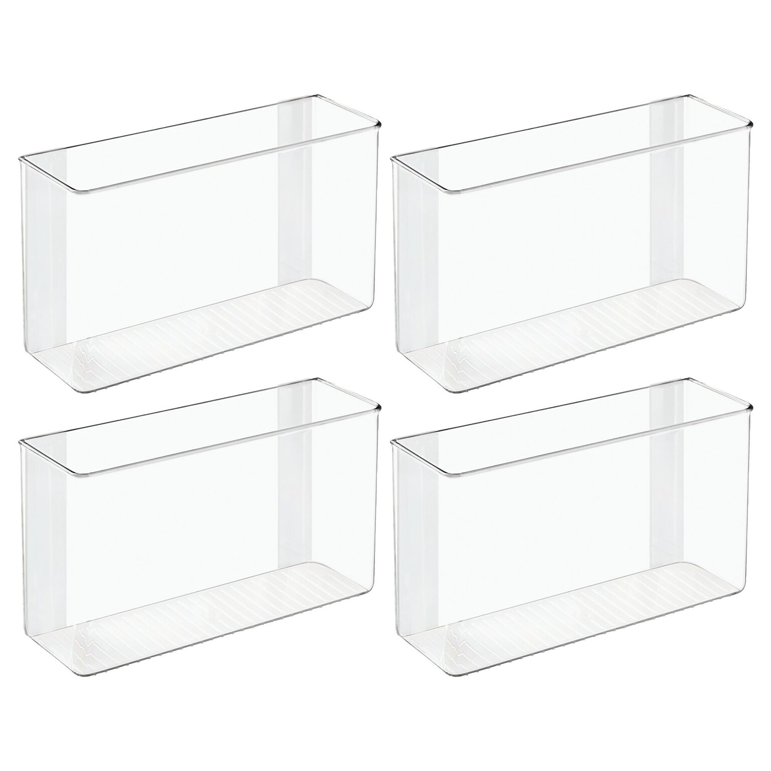 iDESIGN Affixxx Adhesive Organizers, Clear, 4/Set (27808M4)
