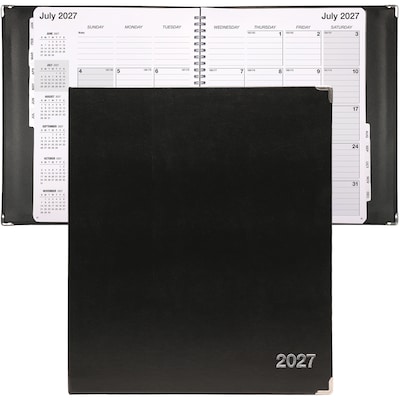 2027 Excello Brands 10 x 11.5 Monthly Standard Planner, Paperboard Cover, Black (CM-CY27-8511-BK)