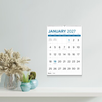 2027 Blueline Large Print 12" x 17" Monthly Wall Calendar (C173106-27)