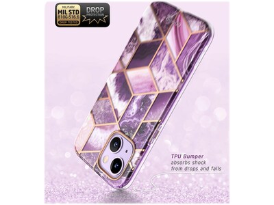 i-Blason Cosmo Marble Purple Case for iPhone 14 Plus (iPhone2022-6.7-Cosmo-SP-Ameth)