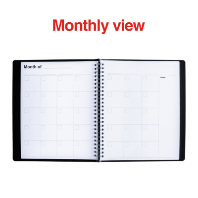 Staples 7" x 8.75" Daily Planner, Black (ST60461-24)
