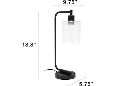 Lalia Home Studio Loft Incandescent Desk Lamp, 18.8", Matte Black (LHD-2002-BK)